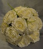 Handtied bouquet with diamante detail